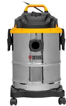 Строительный пылесос Denzel SVC15 1200Вт (уборка: сухая/сбор воды/выдув) серебристый - купить недорого с доставкой в интернет-магазине