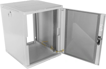Шкаф коммутационный ЦМО (ШРН-15.500) настенный 15U 600x529мм пер.дв.стекл 200кг серый 470мм 180град. - купить недорого с доставкой в интернет-магазине