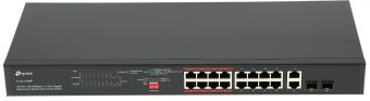Коммутатор TP-Link TL-SL1218MP (L2) 16x100Мбит/с 2x1Гбит/с 2xКомбо(1000BASE-T/SFP) 16PoE+ 192W неуправляемый - купить недорого с доставкой в интернет-магазине