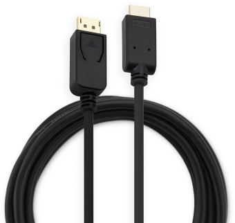 Кабель аудио-видео Buro v. 1.2 DisplayPort (m)/HDMI (m) 3м. позолоч.конт. черный (BHP DPP_HDMI-3) - купить недорого с доставкой в интернет-магазине