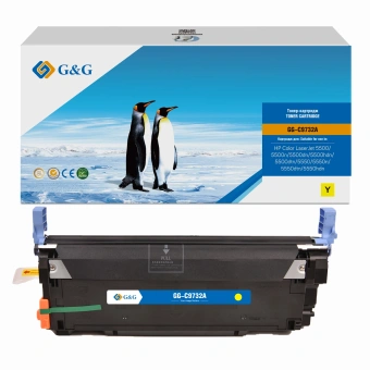 Картридж лазерный G&G GG-C9732A C9732A желтый (12000стр.) для HP CLJ 5500/5500n/5500dn/5500hdn/5500dtn/5550/5550n/5550dtn/5550hdn - купить недорого с доставкой в интернет-магазине