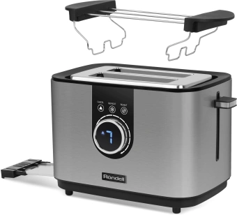 Тостер Rondell RDE-1202 920Вт серебристый - купить недорого с доставкой в интернет-магазине