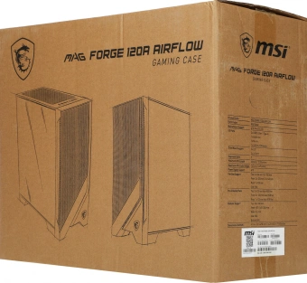 Корпус MSI MAG Forge 120A черный без БП ATX 2x120mm 2xUSB3.0 audio bott PSU - купить недорого с доставкой в интернет-магазине