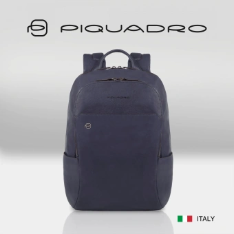 Рюкзак Piquadro Black Square CA3214B3/BLU4 синий кожа - купить недорого с доставкой в интернет-магазине