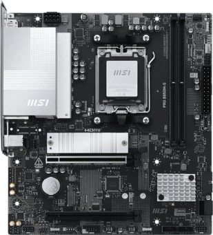 Материнская плата MSI PRO B850M-G SocketAM5 AMD B850 2xDDR5 mATX AC`97 8ch(7.1) 5Gigabit RAID+HDMI+DP - купить недорого с доставкой в интернет-магазине