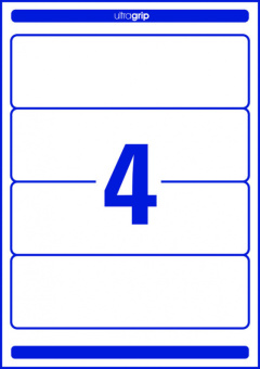 Этикетки Avery Zweckform L4761-25 A4 61x192мм 4шт на листе/80г/м2/25л./белый самоклей. универсальная - купить недорого с доставкой в интернет-магазине