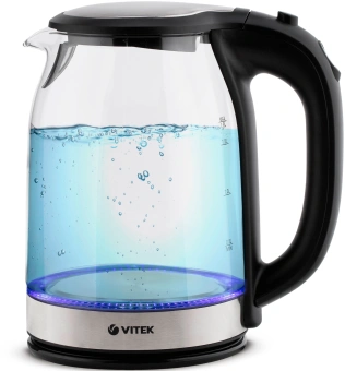 Чайник электрический Vitek VT-7095 1.8л. 2200Вт прозрачный корпус: стекло - купить недорого с доставкой в интернет-магазине