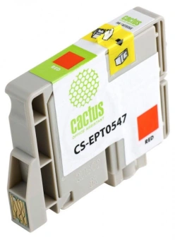 Картридж струйный Cactus CS-EPT0547 T0547 красный (16.2мл) для Epson Stylus Photo R800/R1800 с чипом - купить недорого с доставкой в интернет-магазине