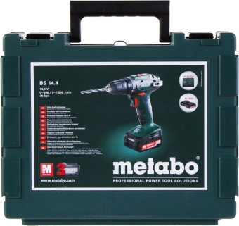 Дрель-шуруповерт Metabo BS 14.4 аккум. патрон:быстрозажимной (кейс в комплекте) (602206540) - купить недорого с доставкой в интернет-магазине