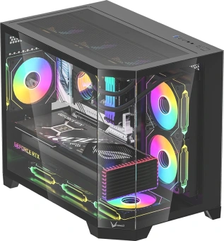 Корпус Formula Crystal Z6M Floe черный без БП mATX 4x120mm 2xUSB3.0 audio bott PSU - купить недорого с доставкой в интернет-магазине