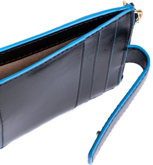 Чехол для кредитных карт Piquadro Blue Square PP6843B2R/N черный натур.кожа - купить недорого с доставкой в интернет-магазине