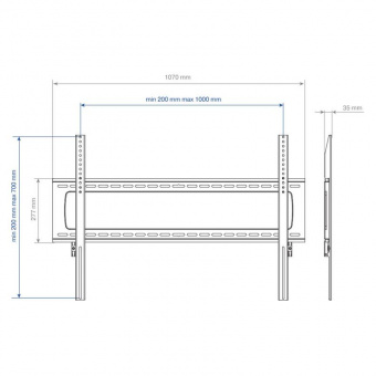 Кронштейн для телевизора Kromax STAR PRO-111 черный 55"-100" макс.103кг настенный фиксированный - купить недорого с доставкой в интернет-магазине