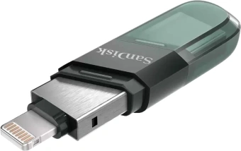 Флеш Диск Sandisk 64GB iXpand Flip SDIX90N-064G-GN6NN USB3.1 зеленый/серебристый - купить недорого с доставкой в интернет-магазине
