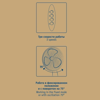 Вентилятор напольный Scarlett SC-SF111B29 45Вт скоростей:3 белый/голубой - купить недорого с доставкой в интернет-магазине