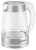 Чайник электрический Starwind SKG2011 1.7л. 2200Вт белый/серебристый корпус: стекло/металл/пластик - купить недорого с доставкой в интернет-магазине