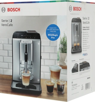 Кофемашина Bosch TIE20504 1300Вт серебристый/черный - купить недорого с доставкой в интернет-магазине