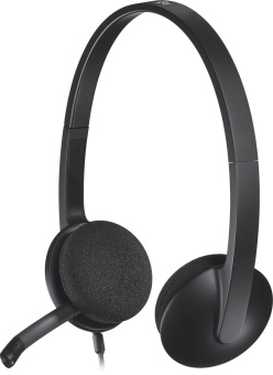 Наушники с микрофоном Logitech H340 черный 1.8м накладные USB оголовье (981-000475) - купить недорого с доставкой в интернет-магазине