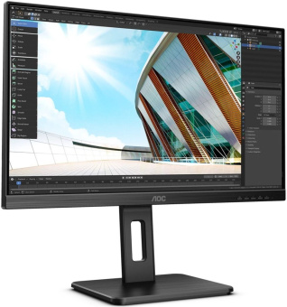 Монитор AOC 23.8" Pro Q24P2Q черный IPS LED 16:9 HDMI M/M матовая HAS Piv 250cd 178гр/178гр 2560x1440 75Hz VGA DP 2K USB 5.14кг - купить недорого с доставкой в интернет-магазине