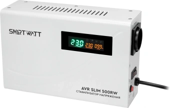 Стабилизатор напряжения Smartwatt AVR Slim 500RW 500ВА белый - купить недорого с доставкой в интернет-магазине