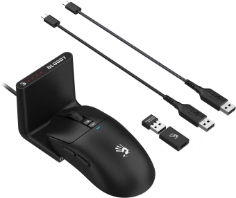 Мышь A4Tech Bloody R72 Pro Duo черный оптическая 26000dpi беспров. USB/USB-C 7but - купить недорого с доставкой в интернет-магазине