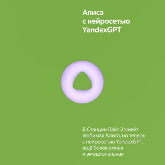 Умная колонка Yandex Станция Лайт 2 Алиса зеленый 6W 1.0 BT/Wi-Fi 10м (YNDX-00026GRN) - купить недорого с доставкой в интернет-магазине