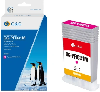 Картридж струйный G&G GG-PFI031M PFI-031M пурп.пигм. (55мл) для Canon imagePrograf TM-240/340 - купить недорого с доставкой в интернет-магазине
