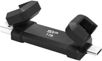 Накопитель SSD Silicon Power USB-C 1TB SP001TBUC3S72V1K DS72 1.8" черный USB-A - купить недорого с доставкой в интернет-магазине