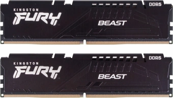Память DDR5 2x16GB 5200MHz Kingston KF552C40BBK2-32 Fury Beast RTL Gaming PC5-41600 CL40 DIMM 288-pin 1.25В kit single rank с радиатором Ret - купить недорого с доставкой в интернет-магазине