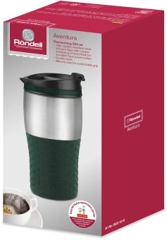 Термокружка для напитков Rondell Aventura RDS-1816 0.32л. морская волна картонная коробка - купить недорого с доставкой в интернет-магазине