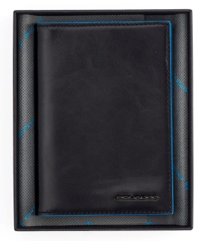 Обложка для документов Piquadro Blue Square PP5246B2R/N черный натур.кожа - купить недорого с доставкой в интернет-магазине