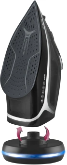 Утюг беспроводной Polaris PIR 2444K Cord[LESS] 2400Вт черный/серебристый - купить недорого с доставкой в интернет-магазине