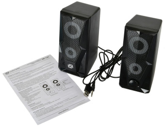 Колонки Оклик OK-127 2.0 черный 6Вт - купить недорого с доставкой в интернет-магазине