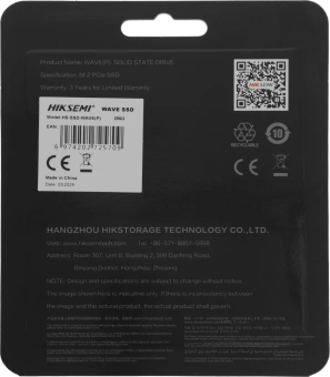 Накопитель SSD Hikvision PCIe 3.0 x4 256GB HS-SSD-WAVE(P) 256G M.2 2280 - купить недорого с доставкой в интернет-магазине