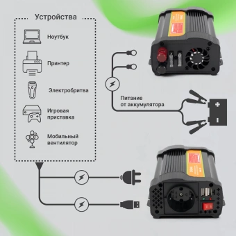 Автоинвертор Digma AI400-12W 400Вт - купить недорого с доставкой в интернет-магазине