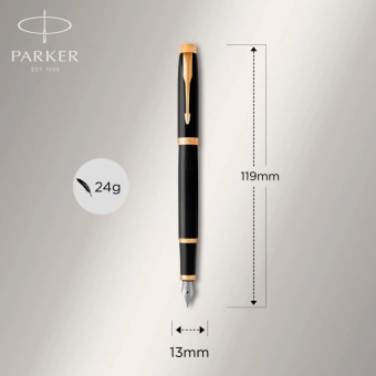 Ручка перьев. Parker IM Core F321 (1931645) Black GT F сталь нержавеющая подар.кор. - купить недорого с доставкой в интернет-магазине