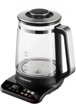 Чайник электрический Redmond KG220 1.7л. 2200Вт черный корпус: стекло/металл/пластик - купить недорого с доставкой в интернет-магазине