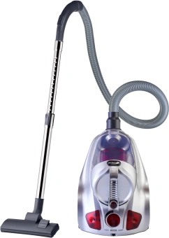 Пылесос Hyundai HYV-C4570 2400Вт серебристый/красный - купить недорого с доставкой в интернет-магазине