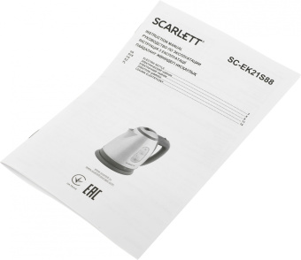 Чайник электрический Scarlett SC-EK21S88 1.8л. 2200Вт черный/серебристый корпус: металл (EK21S88) - купить недорого с доставкой в интернет-магазине