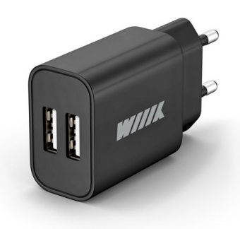 Сетевое зар./устр. Wiiix UNN-1-2-03 2.4A 2xUSB универсальное черный - купить недорого с доставкой в интернет-магазине