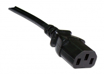 Кабель Lanmaster LAN-PP13/SHA-2.0-BK C13-Schuko проводник.:3x0.75мм2 2м 220В 10А (упак.:1шт) черный - купить недорого с доставкой в интернет-магазине