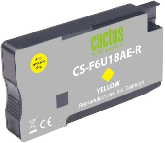 Картридж струйный Cactus CS-F6U18AE-R 953XL желтый (24мл) для HP OJ Pro 7740/8210/8218/8710/8715 - купить недорого с доставкой в интернет-магазине