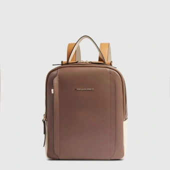 Рюкзак женский Piquadro Circle CA5566W92/MBE коричневый/бежевый кожа - купить недорого с доставкой в интернет-магазине