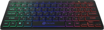 Клавиатура Оклик 300S черный USB slim LED (1696461) кабель 1.6м - купить недорого с доставкой в интернет-магазине