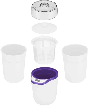 Йогуртница Kitfort КТ-2077-1 25Вт упр.:электрон. фиолетовый/белый - купить недорого с доставкой в интернет-магазине