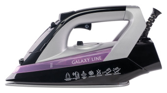 Утюг Galaxy Line GL 6128 2200Вт черный/фиолетовый - купить недорого с доставкой в интернет-магазине