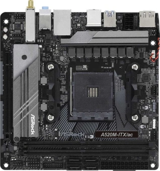 Материнская плата Asrock A520M-ITX/AC Soc-AM4 AMD A520 2xDDR4 mini-ITX AC`97 8ch(7.1) GbLAN RAID+HDMI+DP - купить недорого с доставкой в интернет-магазине