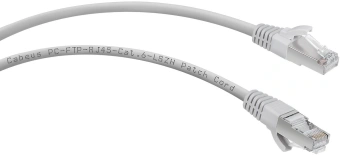 Патч-корд Cabeus PC-FTP-RJ45-CAT.6-3M-LSZH F/UTP RJ-45 вил.-вилка RJ-45 кат.6 3м серый LSZH - купить недорого с доставкой в интернет-магазине