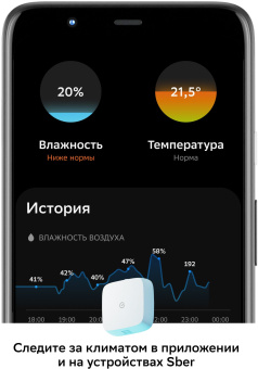 Датчик темпер./влажн. Sber SBDV-00079 белый - купить недорого с доставкой в интернет-магазине