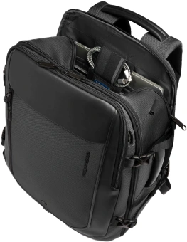 Рюкзак мужской Piquadro Lyss CA6929S143BM/N черный полиэстер/натур.кожа - купить недорого с доставкой в интернет-магазине
