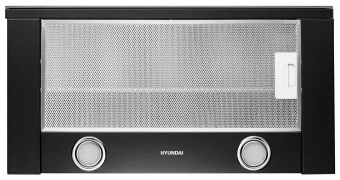 Вытяжка встраиваемая Hyundai HBH 6236 BG черный управление: кулисные переключатели (1 мотор) - купить недорого с доставкой в интернет-магазине